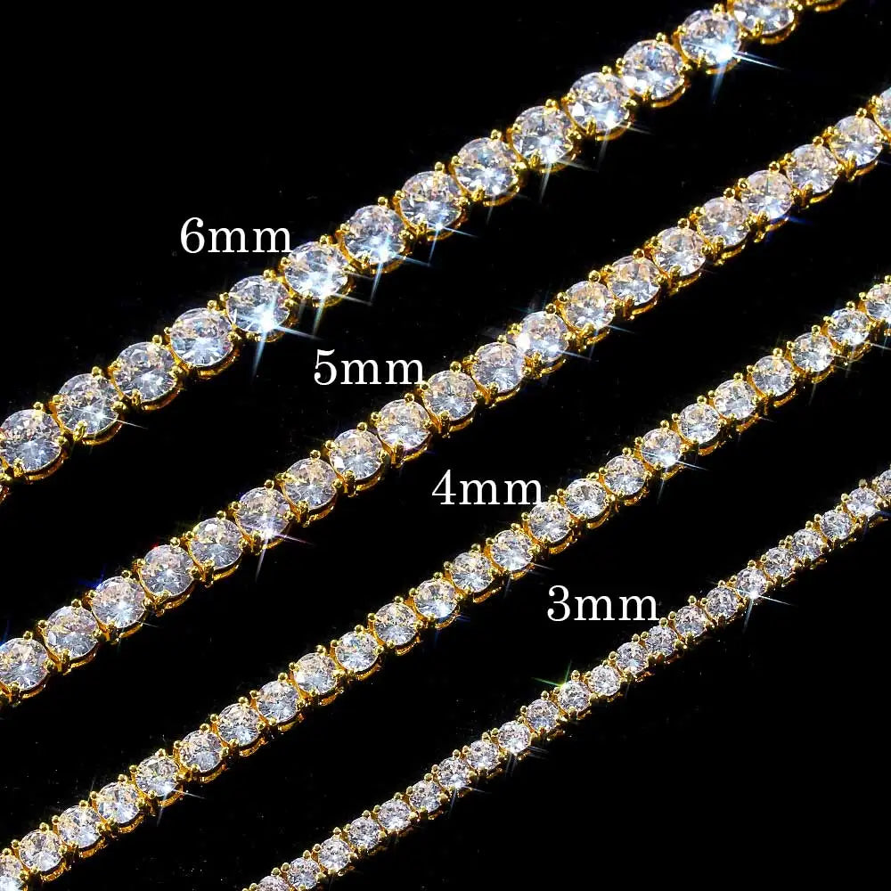 CZ Tennis Chain Choker Necklace