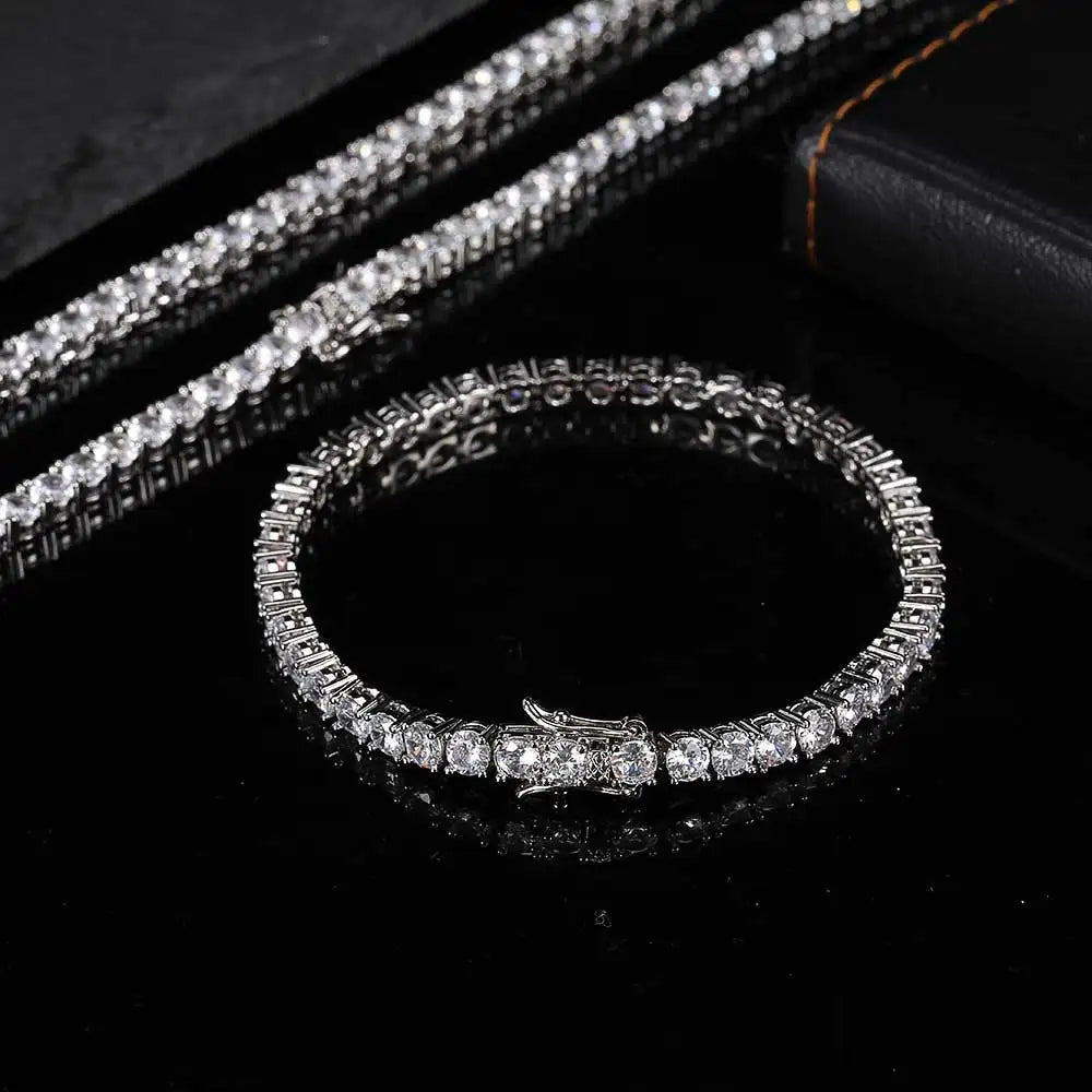 CZ Tennis Chain Choker Necklace