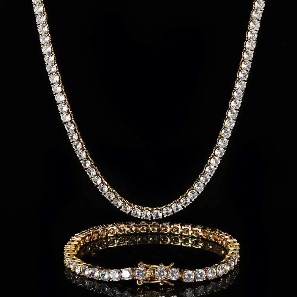 CZ Tennis Chain Choker Necklace