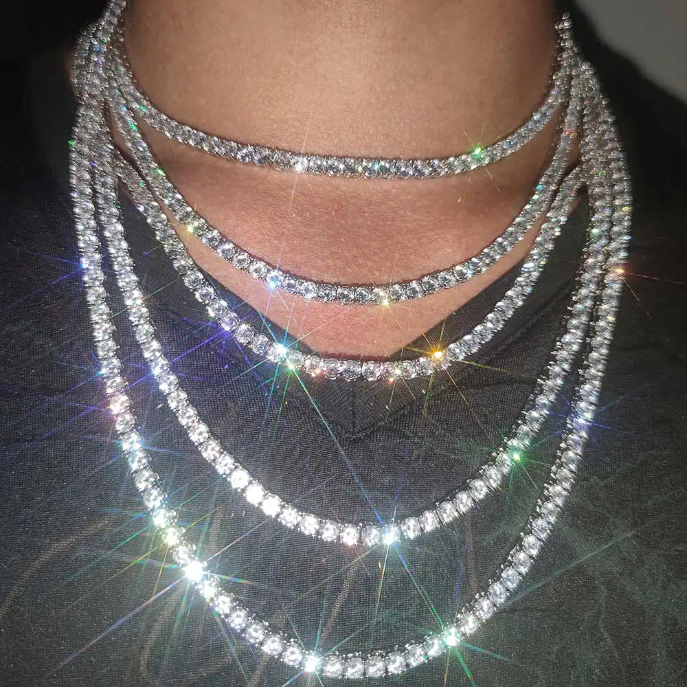 CZ Tennis Chain Choker Necklace