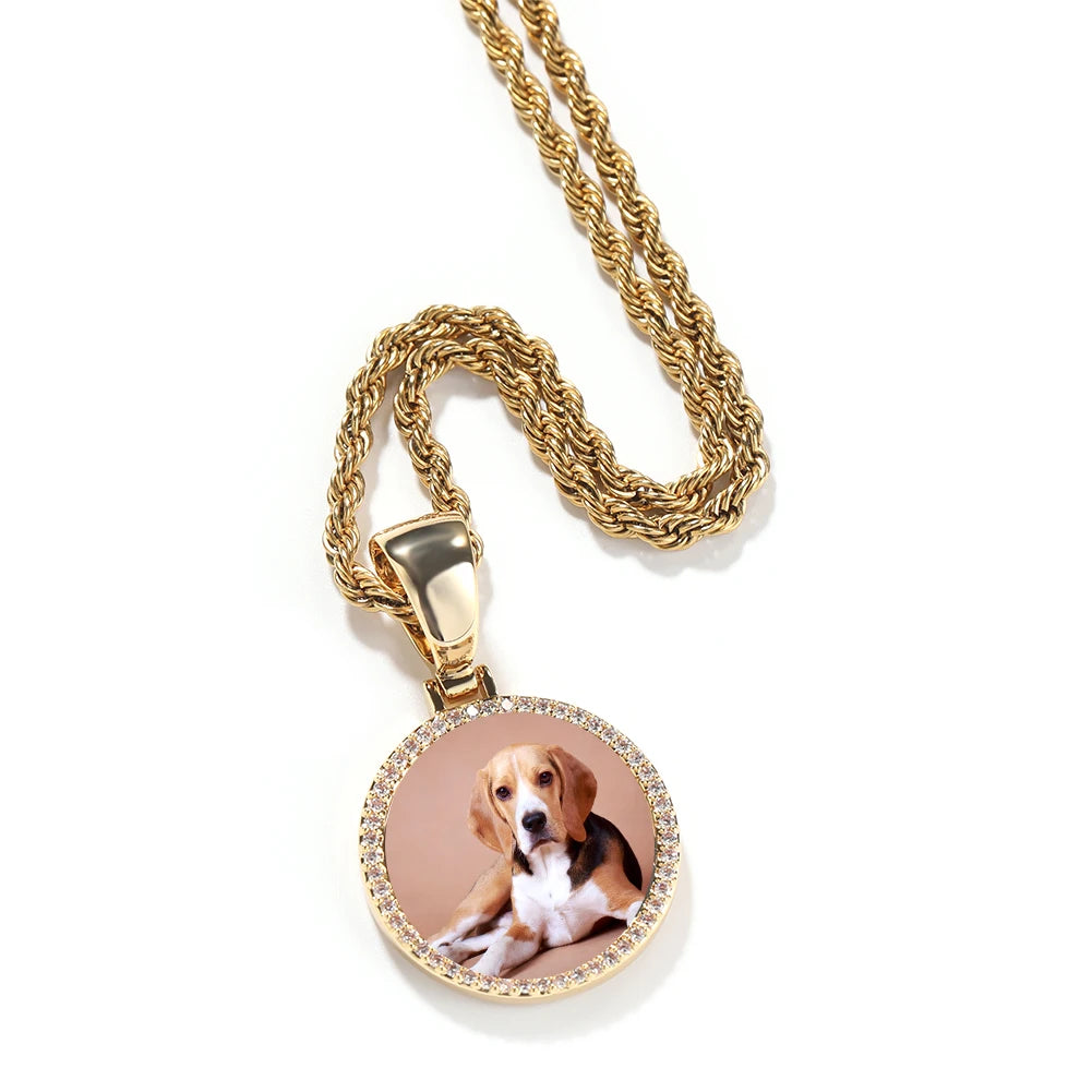 Custom Iced Photo Pendant Necklace
