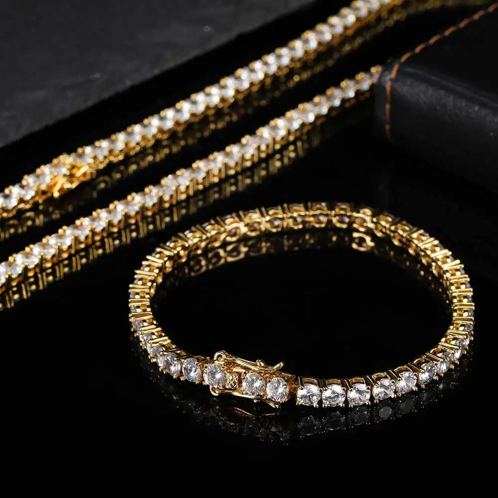 CZ Tennis Chain Choker Necklace