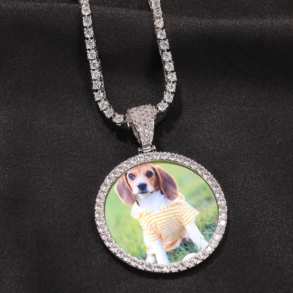 Custom Iced Photo Pendant Necklace