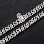 Copper Cubic Zirconia Miami Cuban Chain Necklace