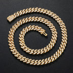 Copper Cubic Zirconia Miami Cuban Chain Necklace