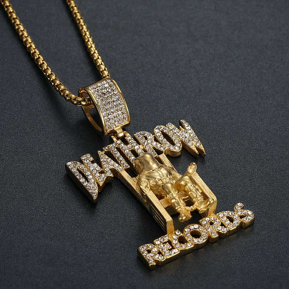 Hiphop Deathrow Records stainless steel Pendant Necklaces
