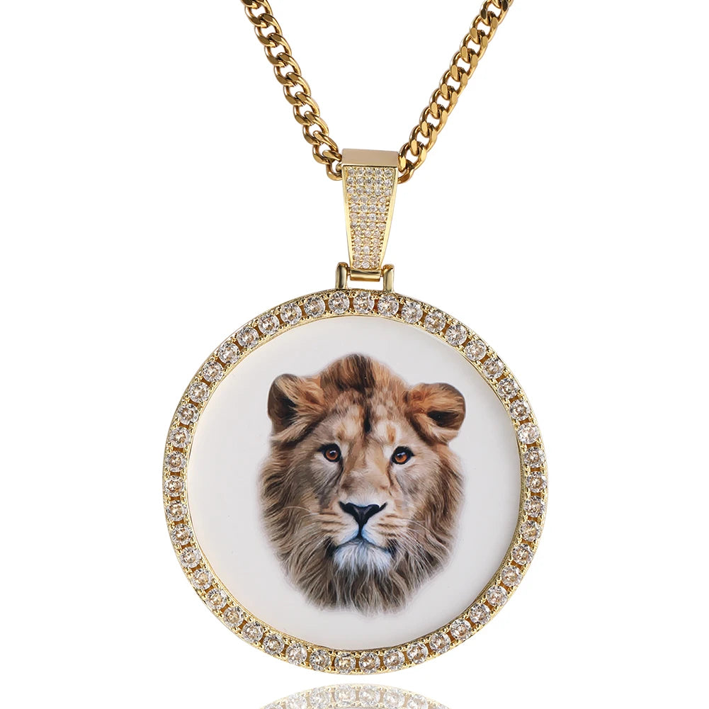 Custom Iced Photo Pendant Necklace