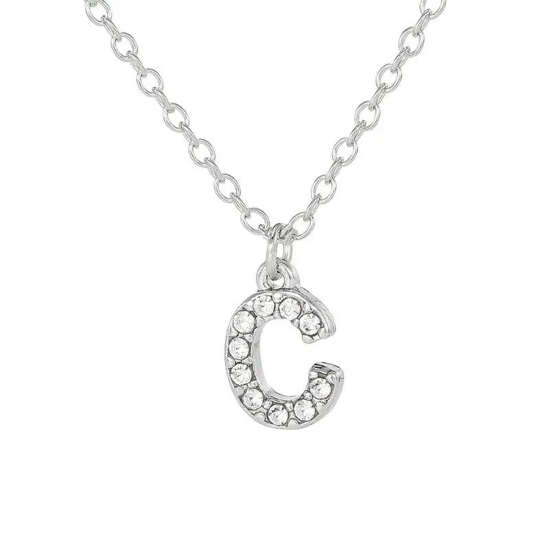 A-Z Initial Letter Charm Pendant Necklace