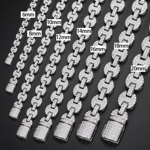 925 Silver VVS1 Moissanite Cuban Chain Necklace