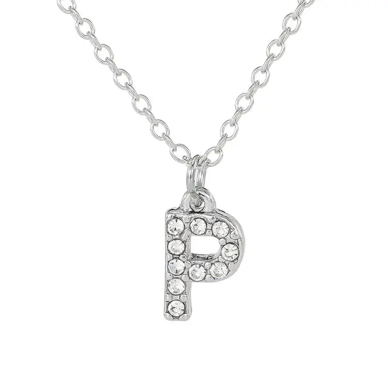 A-Z Initial Letter Charm Pendant Necklace