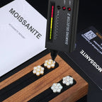 Star Stud Earrings VVS1 Moissanite