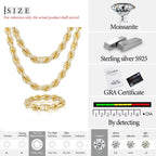 S925 Silver Moissanite Rope Chain