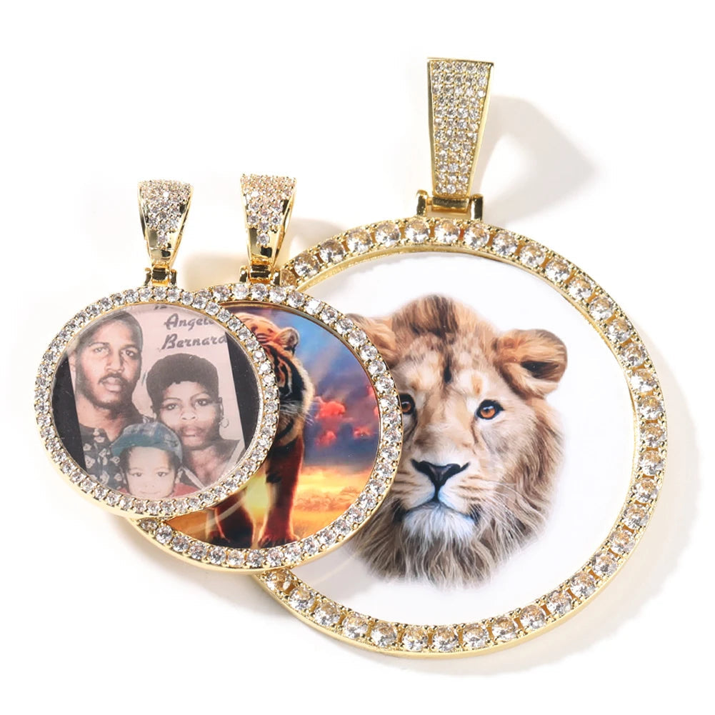 Custom Iced Photo Pendant Necklace