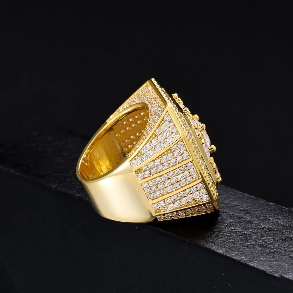 S925 Silver Square Moissanite Ring