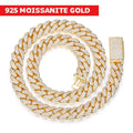 S925 Silver VVS1 Moissanite Cuban Chain Bracelet