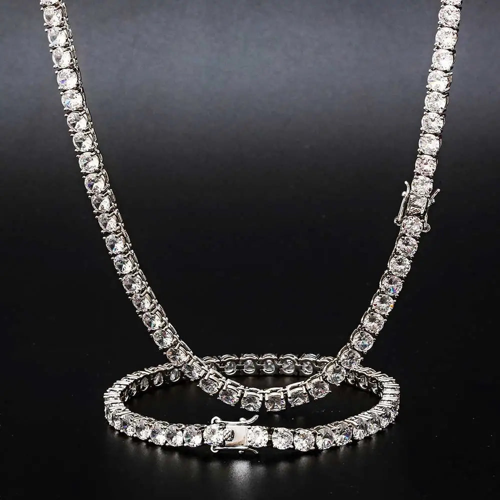 CZ Tennis Chain Choker Necklace