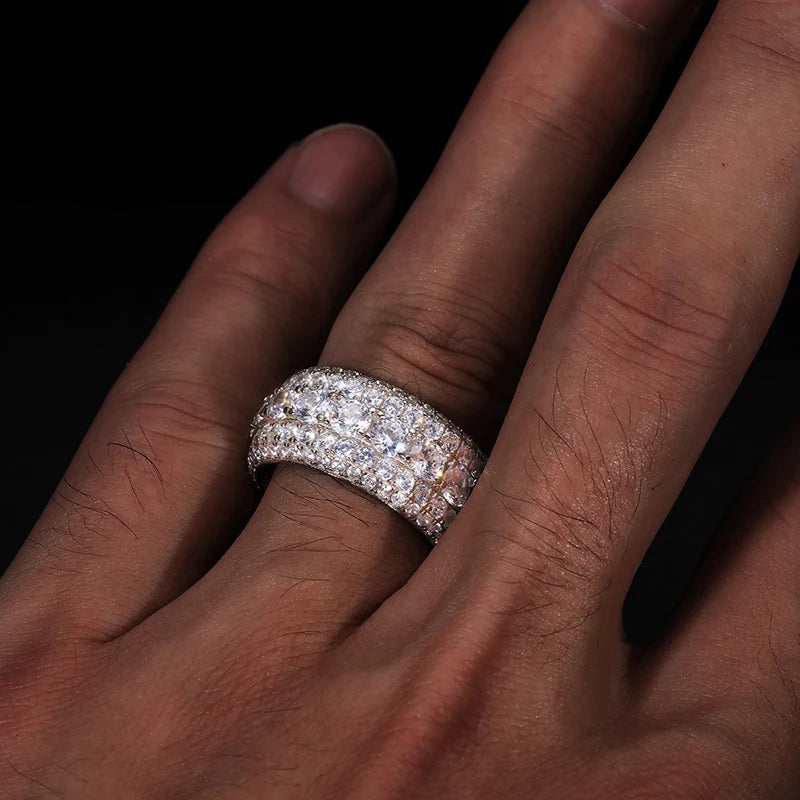 Iced Out Pavé Moissanite Ring