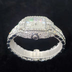 Iced Out Square Dial Quartz Watch