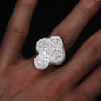 Iced Out Baguette Moissanite Statement Ring