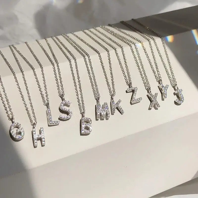A-Z Initial Letter Charm Pendant Necklace