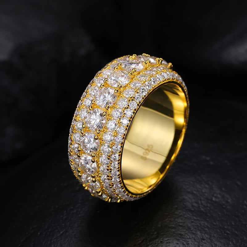 Iced Out Pavé Moissanite Ring