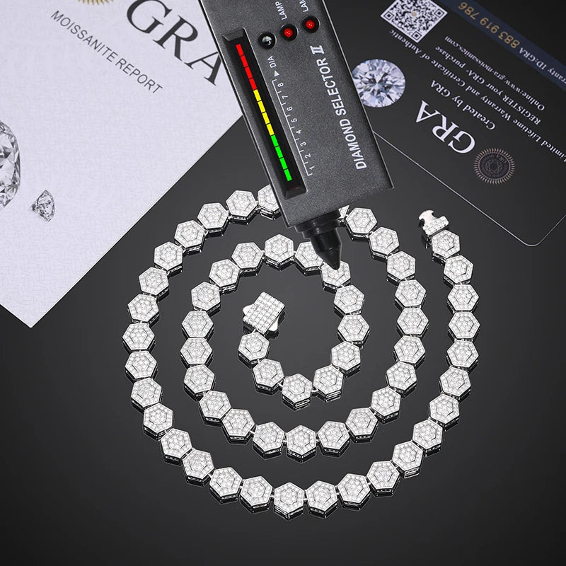 S925 Silver Sunflower VVS Moissanite Chain