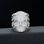 S925 Silver Skull Moissanite Ring