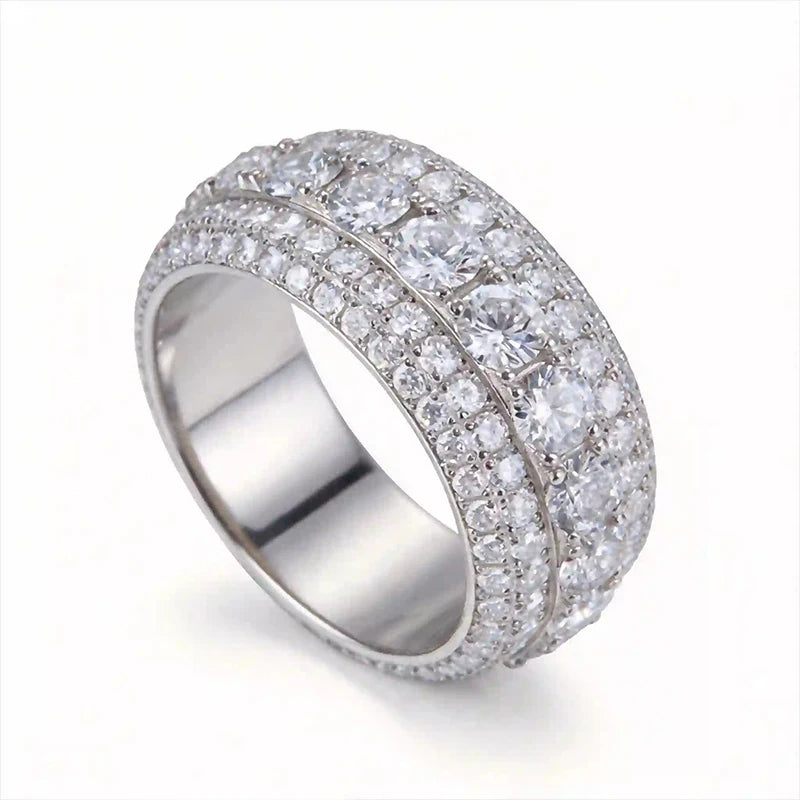 Iced Out Pavé Moissanite Ring