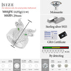 S925 Silver Goat Skull Moissanite Ring