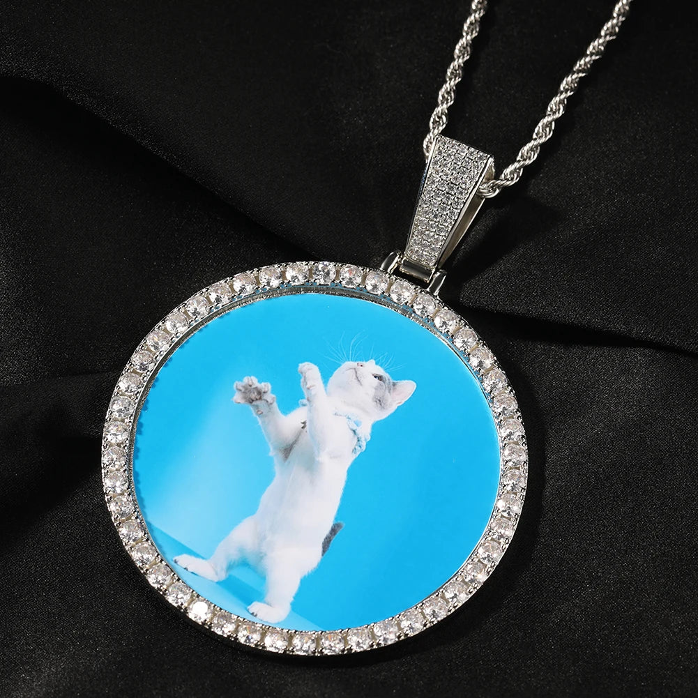 Custom Iced Photo Pendant Necklace