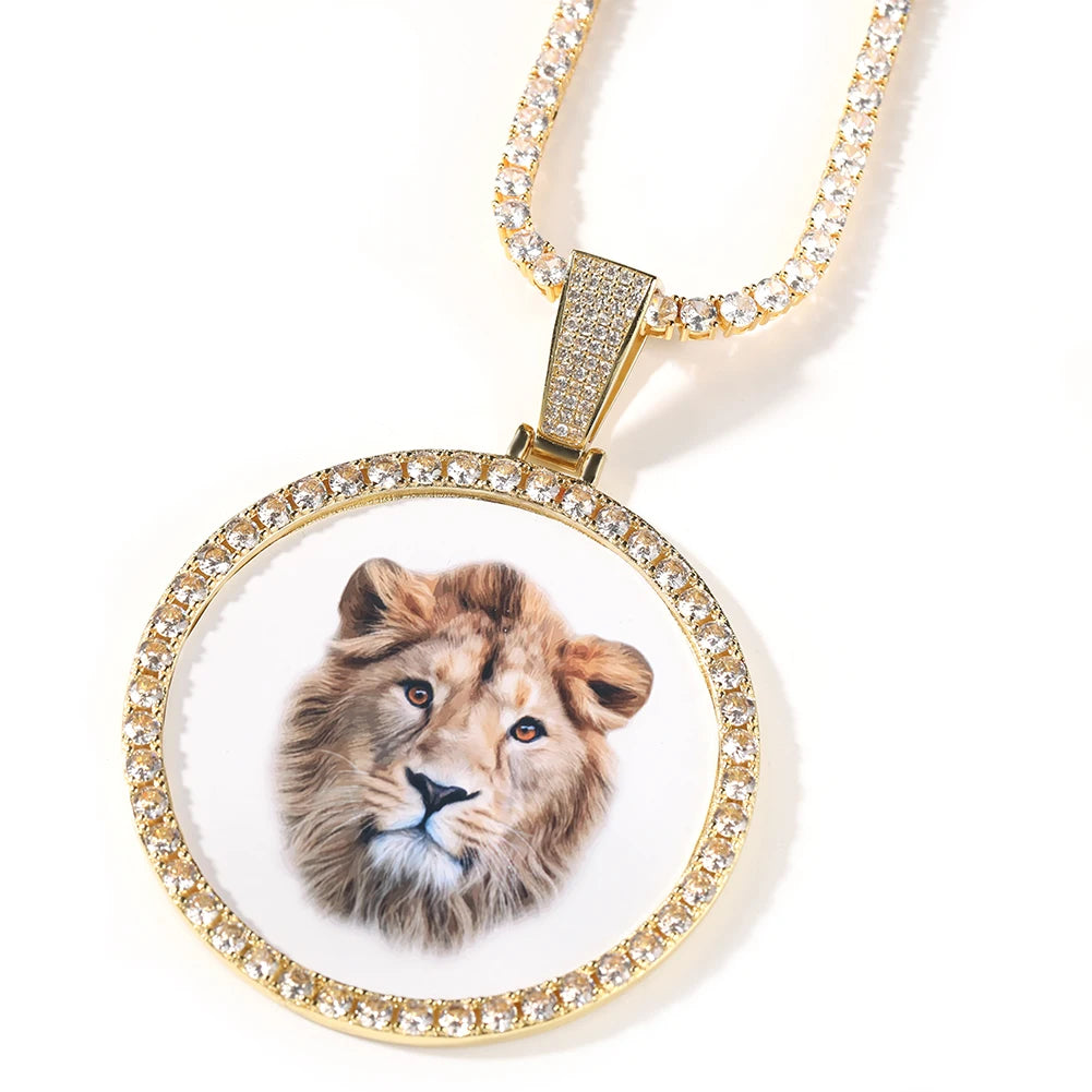 Custom Iced Photo Pendant Necklace