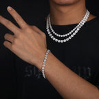 925 Silver VVS1 Moissanite Cuban Chain Necklace