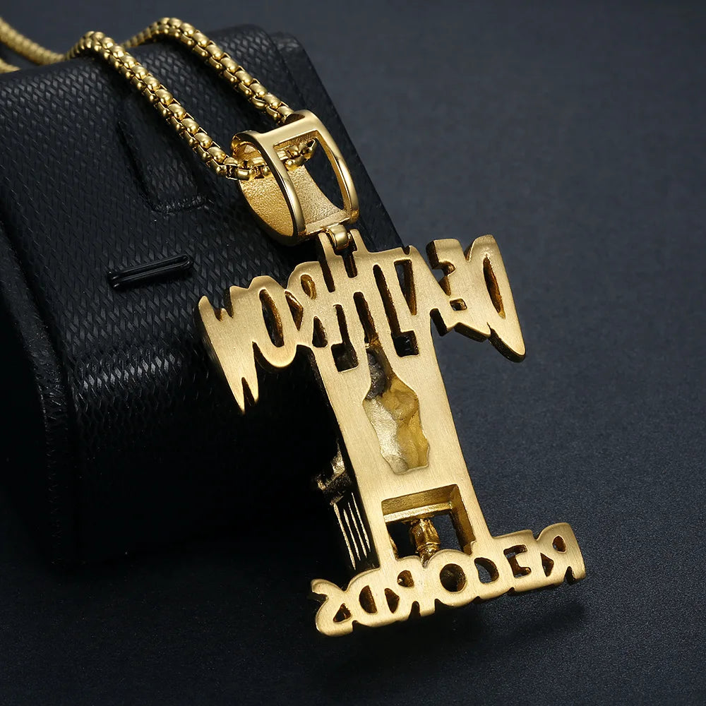 Hiphop Deathrow Records stainless steel Pendant Necklaces