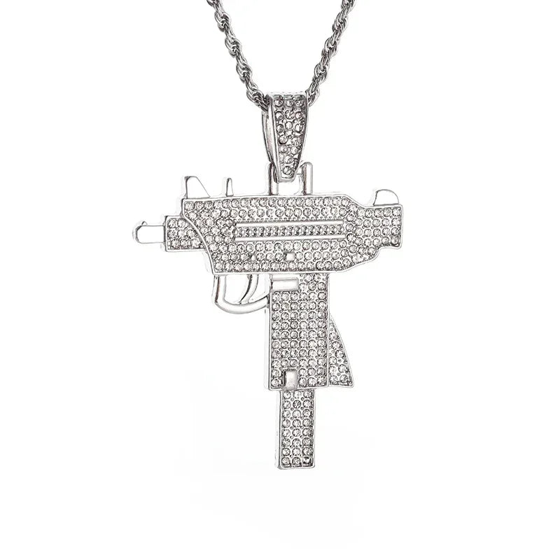 AK-47 Rifle Gun Hip-Hop Pendant Necklace