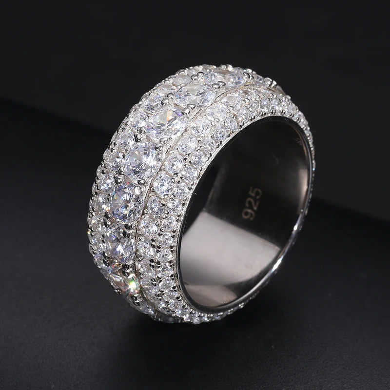Iced Out Pavé Moissanite Ring