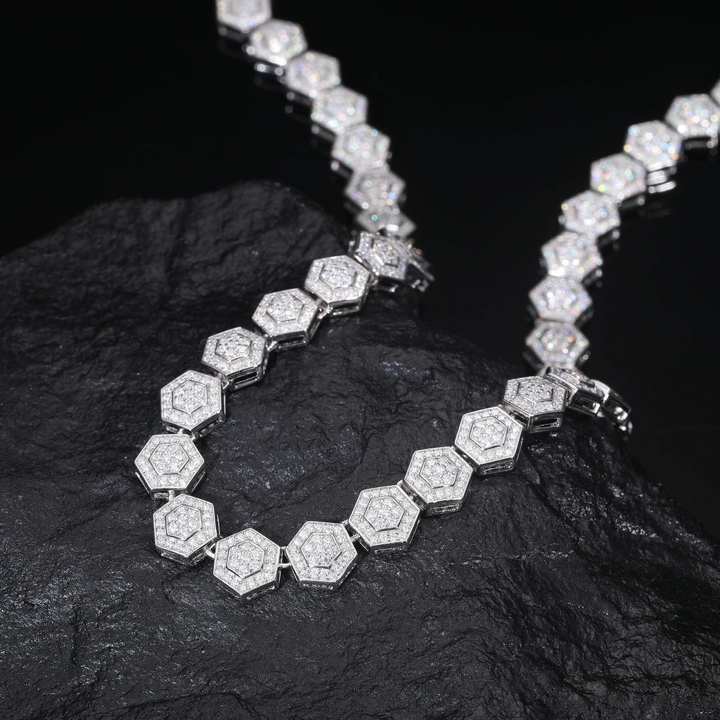 S925 Silver Sunflower VVS Moissanite Chain
