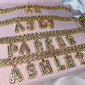 Baguette Initial Letter Necklace