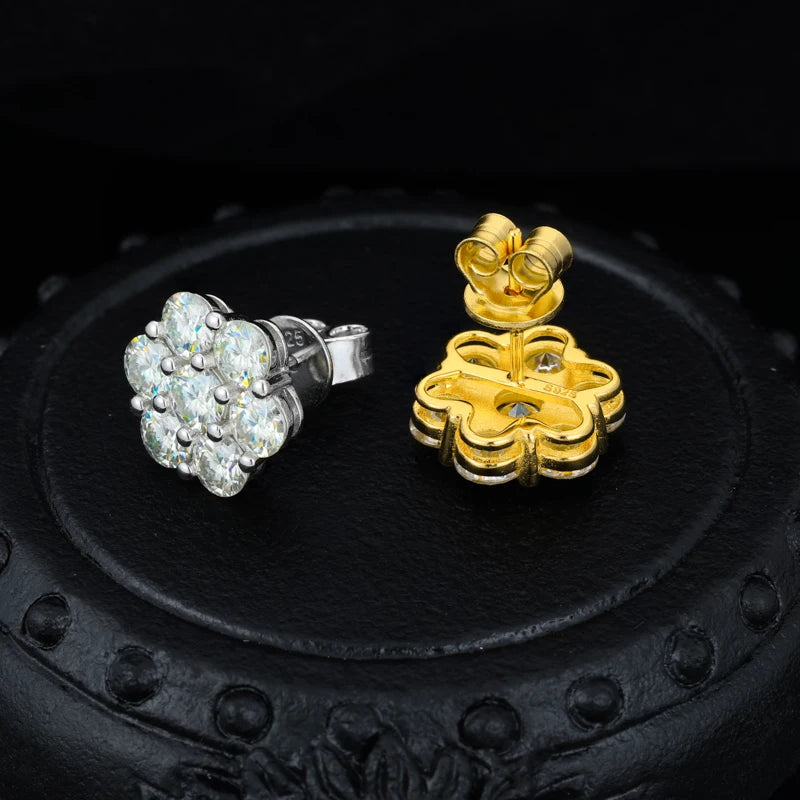 Star Stud Earrings VVS1 Moissanite