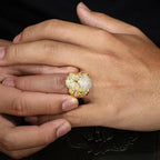 S925 Silver Skull Moissanite Ring