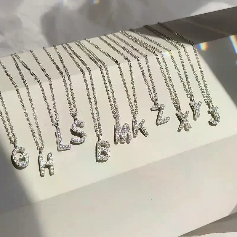 A-Z Initial Letter Charm Pendant Necklace