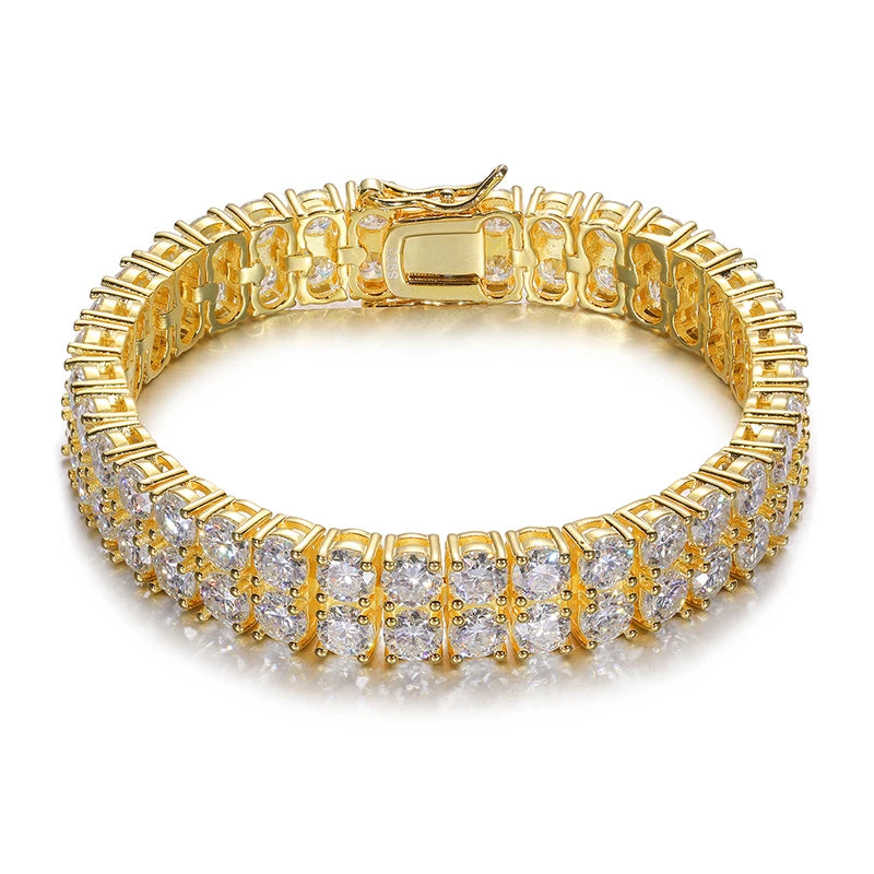 Double Row VVS1 Moissanite Tennis Bracelet