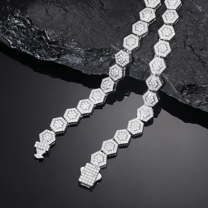 S925 Silver Sunflower VVS Moissanite Chain