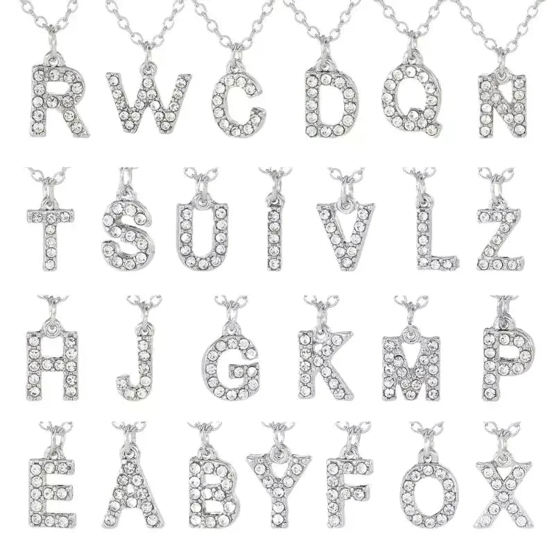 A-Z Initial Letter Charm Pendant Necklace