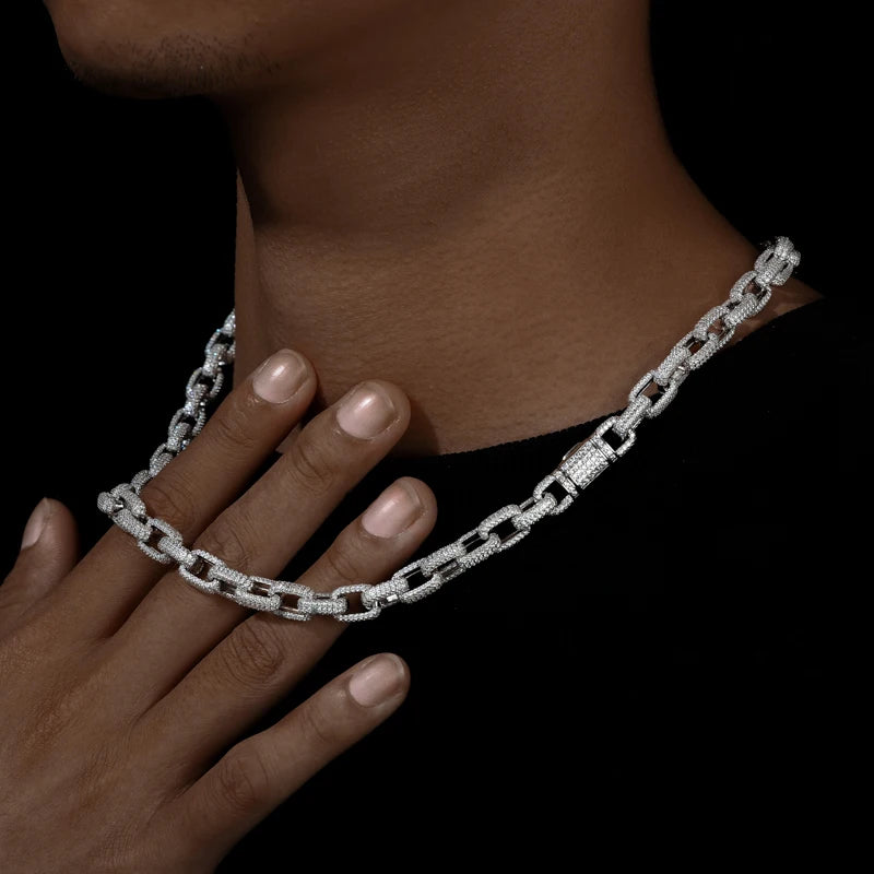 Round Moissanite Link Chain