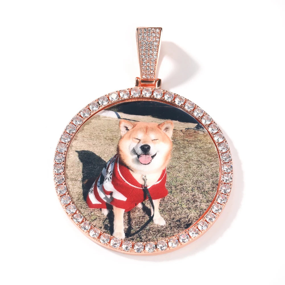 Custom Iced Photo Pendant Necklace