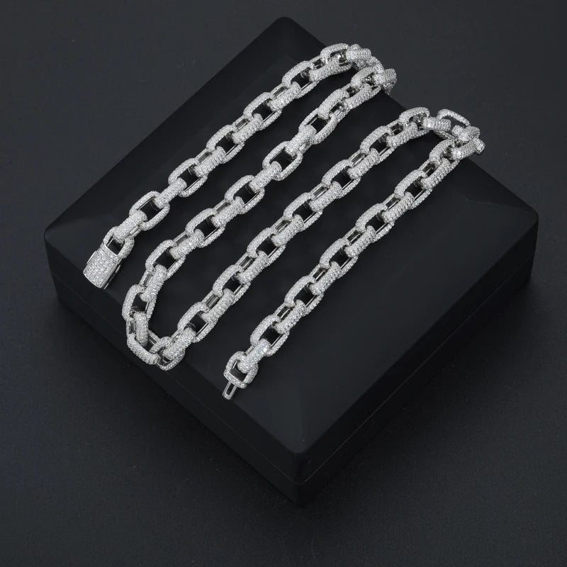 Round Moissanite Link Chain