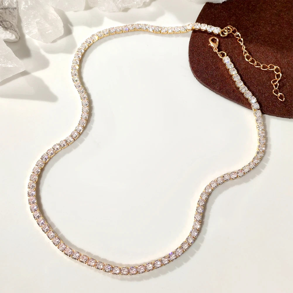 Cursive Initial Letter CZ Pendant Necklace