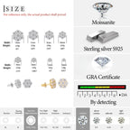 Star Stud Earrings VVS1 Moissanite