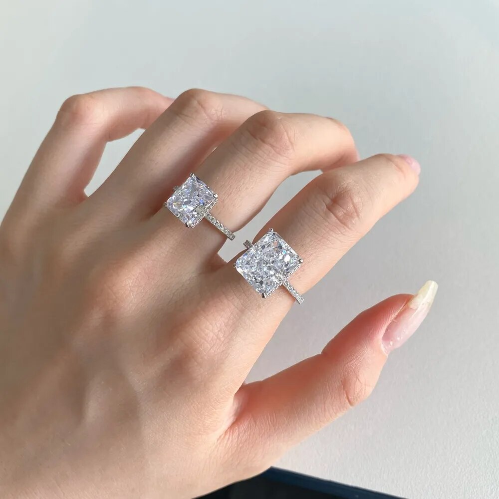 Radiant Cut Sapphire Engagement Ring