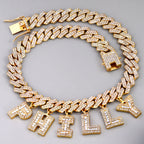 Baguette Initial Letter Necklace
